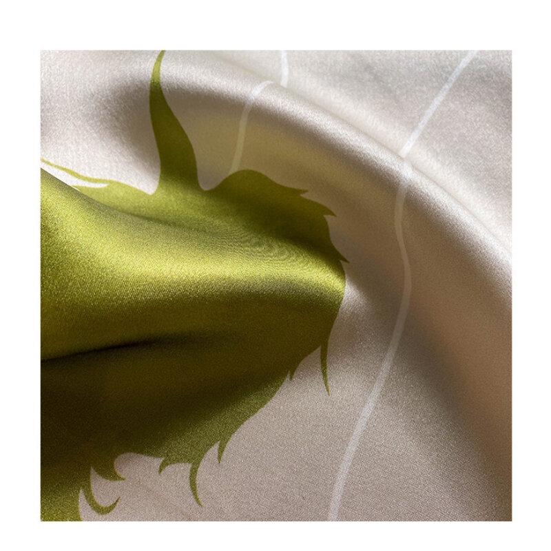 Bufanda cuadrada de seda de lujo para mujer, pañuelo de seda con estampado Floral, chal elegante, 100%