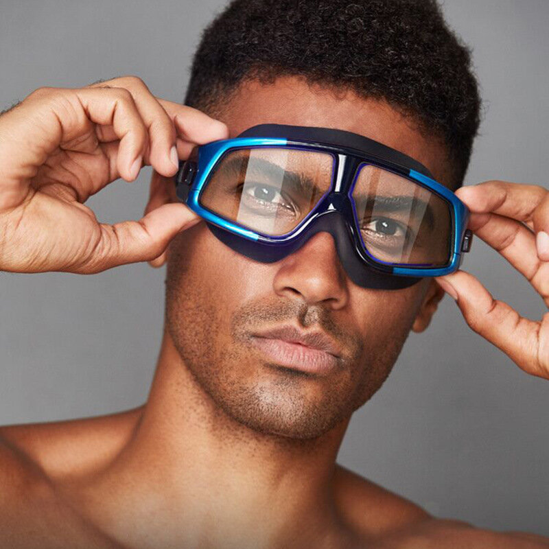 Gafas de natación con montura grande para adultos, lentes HD antivaho, elegantes, precio al por mayor directo del fabricante, 2022