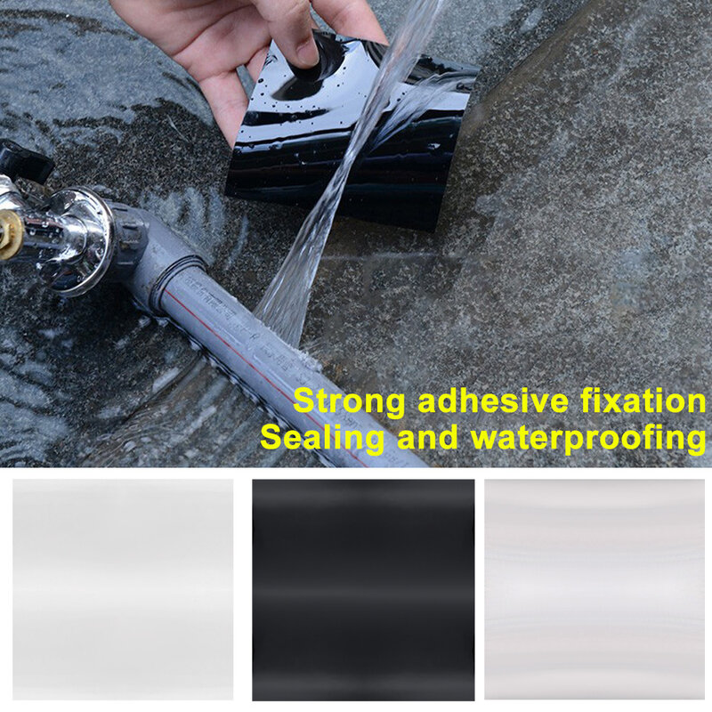 Cinta adhesiva impermeable para reparación de fugas, adhesivo aislante superfuerte de 20x20cm para detener fugas