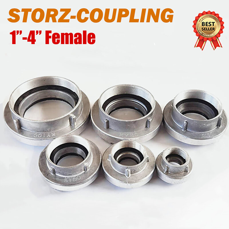 Storz Female Coupling Hose Connecting Head 1.5 2 2.5 3 4 1in Cap Adapter Aluminium Storz Coupling Durable Water Pump Fittings