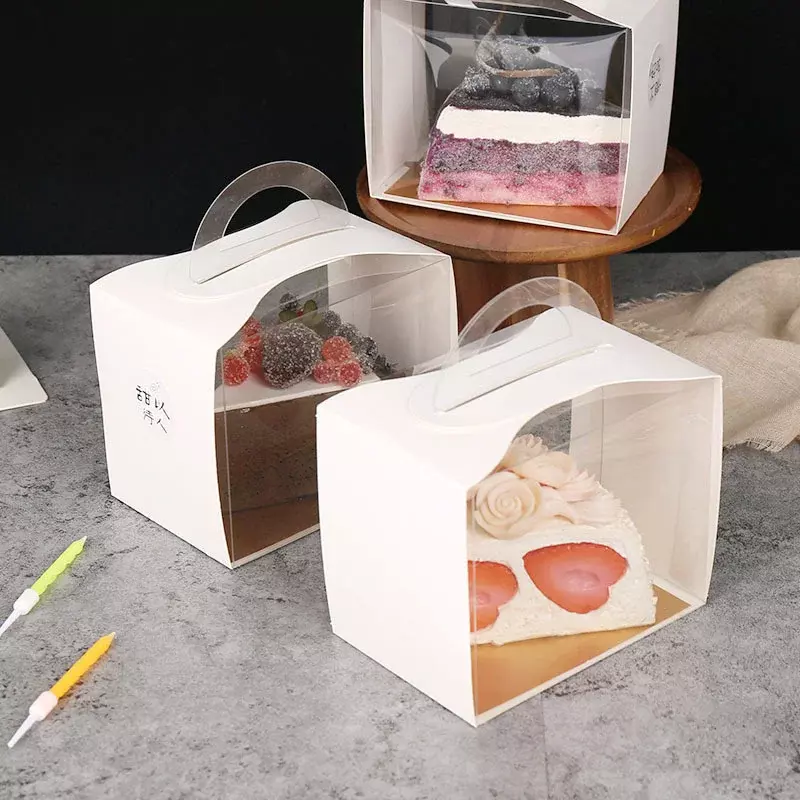 Mini caja de pastel de mascota con asa, diseño personalizado, embalaje para hornear postres pequeños, buena venta de productos