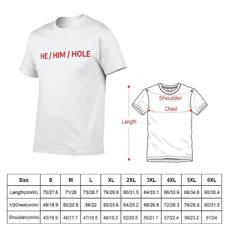 T-shirt graphique He Him Hole pour homme, chemise à séchage rapide, nouveau