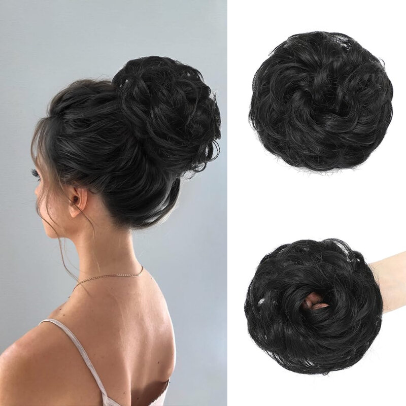 Rommelige Chignon Cheveux Afro Puff Haar Broodjes Extensions Voor Vrouwen Met Elastische Rubberen Band Haarstuk Synthetisch Haar Scrunchies