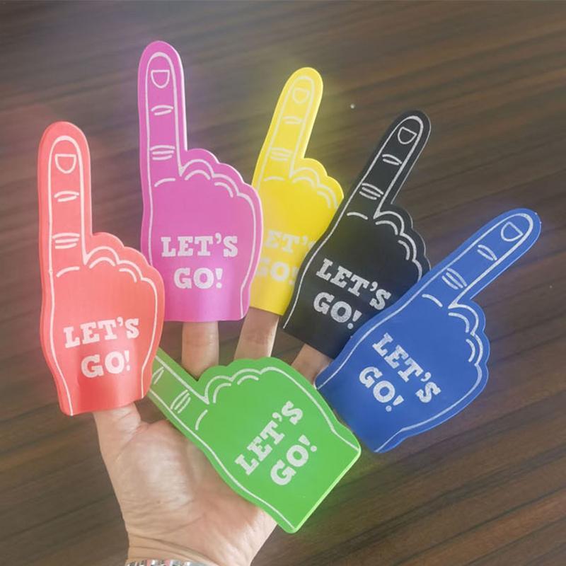 Colorido Espuma Finger Cheerleading Fan, Espuma Palm Fan Acessórios para Eventos Esportivos, Dedos Empresariais