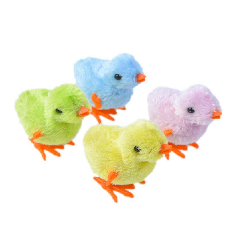 Simpatico giocattolo di pollo a carica divertente che salta a piedi peluche pollo giocattolo a orologeria Wind Up pulcino compleanno regalo di pasqua per bambini o animali domestici