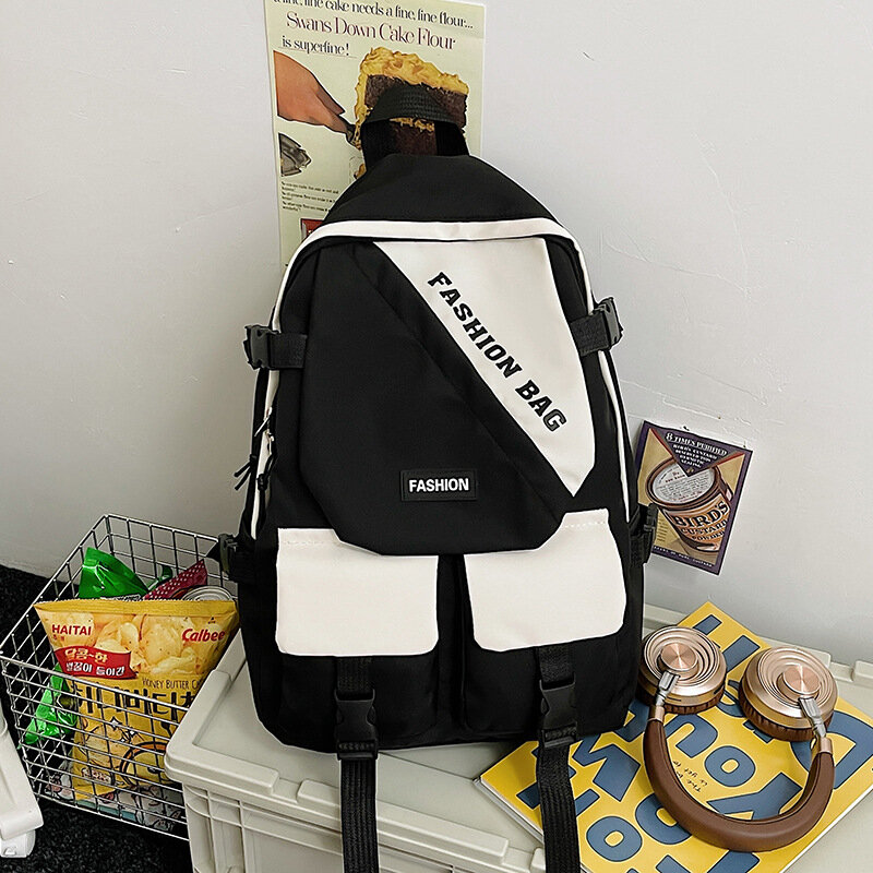 Nowy wodoodporny plecak damski damski plecak podróżny plecak szkolny dla nastoletnich dziewcząt w jednolitym kolorze plecak