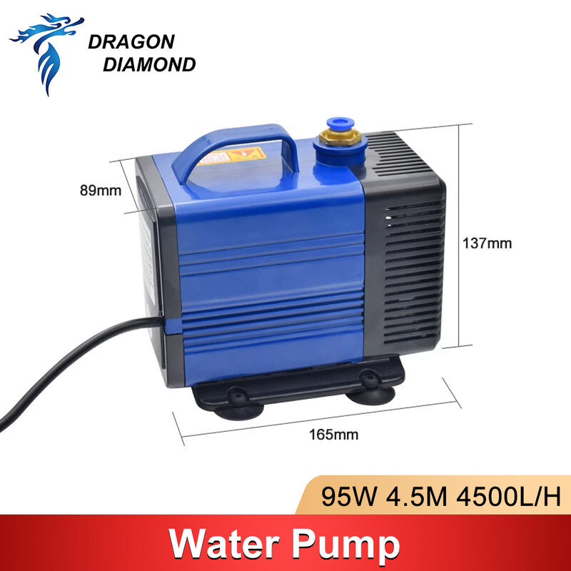 Submersible Water Pump 95W Spindle Motor Tool Circulating Cooling 220V 4.5M 4500L/H For CNC CO2 Laser Engraving Cutting Machine