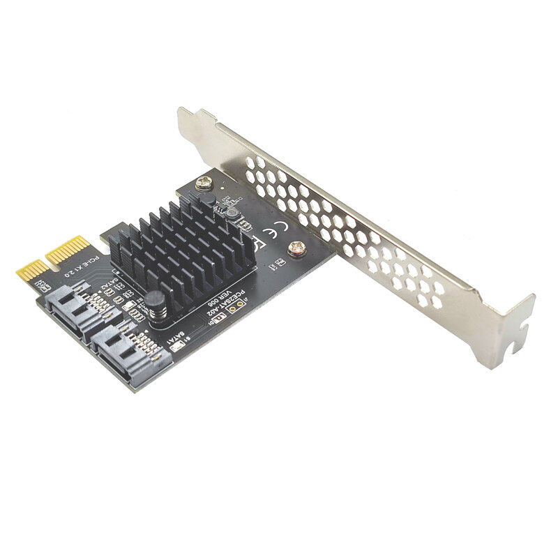 PCI-E SATA 1X 4X 8X 16X PCI-E Cards PCI Express to SATA 3.0 2-Port SATA III 6Gbps Expansion Adapter Board with ASMedia 1061 chip