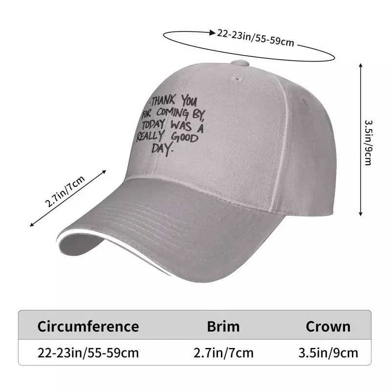 Waterparks Thank you for coming by Cap Baseball Cap Cap male winter hat for women 2022 Men's