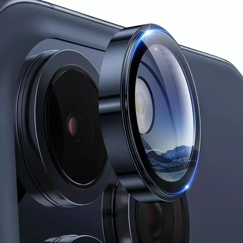 Protector de lente de cámara de Metal para iPhone 15 Pro Max 9H, cubierta de cámara de vidrio templado para iPhone 15 Pro, color Original, 3 piezas