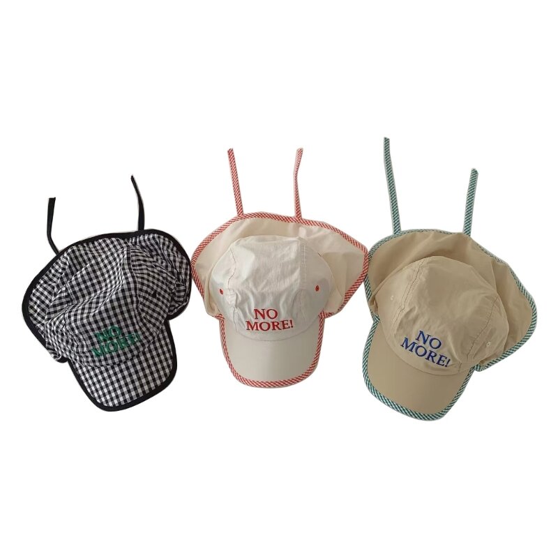 Sombrero de pescador para niños, gorra de protección para el cuello, sombrero Unisex para acampar, sombreros de verano