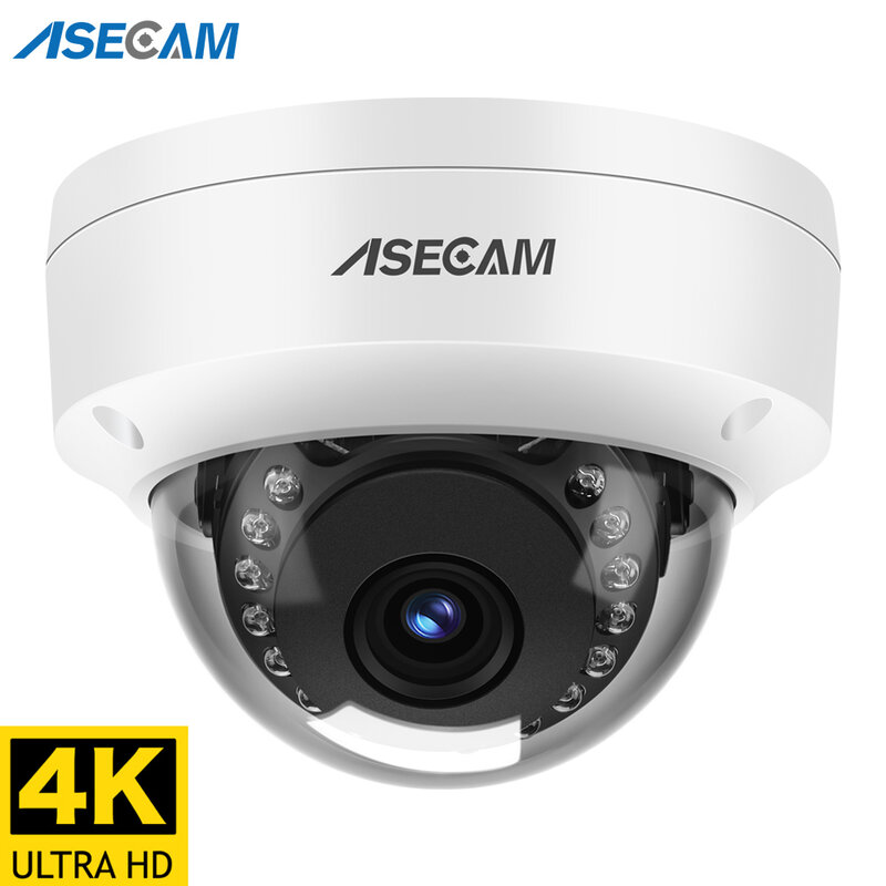 8MP 4K видеонаблюдение POE наружная H.265 Onvif металлическая Крытая купольная ночного видения 4MP IP камера видеонаблюдения