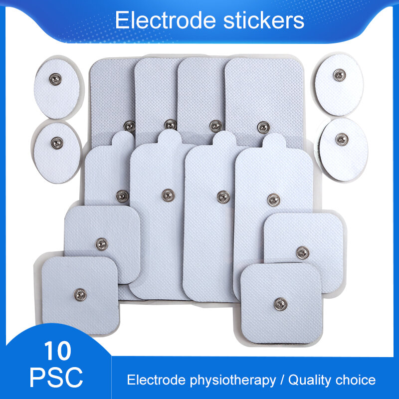 10 pezzi di elettrodi riutilizzabili di ricambio per auto elettrodi Tens stimolatore muscolare Non tessuto Tens Machine Pads Dropshipping