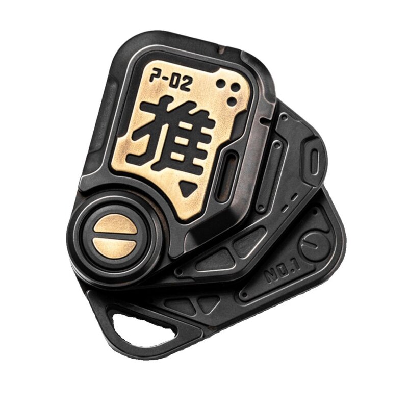 O1EDC P O P 2.0 Mechanical + Magnet Push Slider Decompression Tool Coin Fingertip Gyro Toy EDC