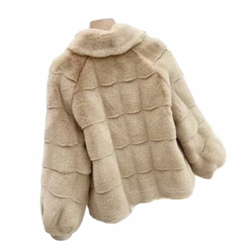 2024 Faux Fur Coat Female Winter Artificial Fur Jackets Lady Simulate Natural Mink Fur Coat Warm Plush Jacket Women Winterwear