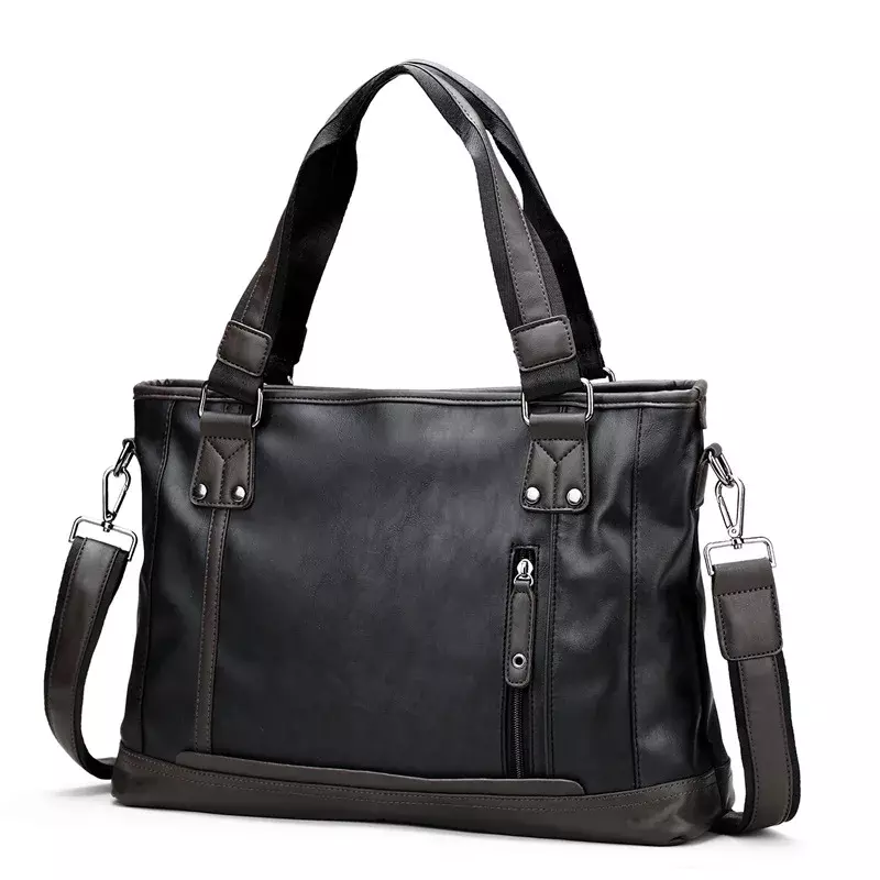 Брендовый дизайнерский повседневный мужской портфель, кожаная деловая сумка, винтажная дорожная мужская сумка-мессенджер через плечо, сумки для ноутбука