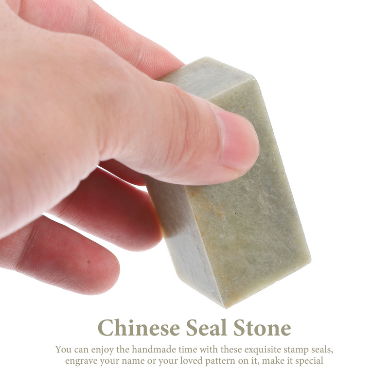 Qingtian Material de sello de piedra chino para bricolaje, Fang de piedra de sello chino, estampadora en blanco