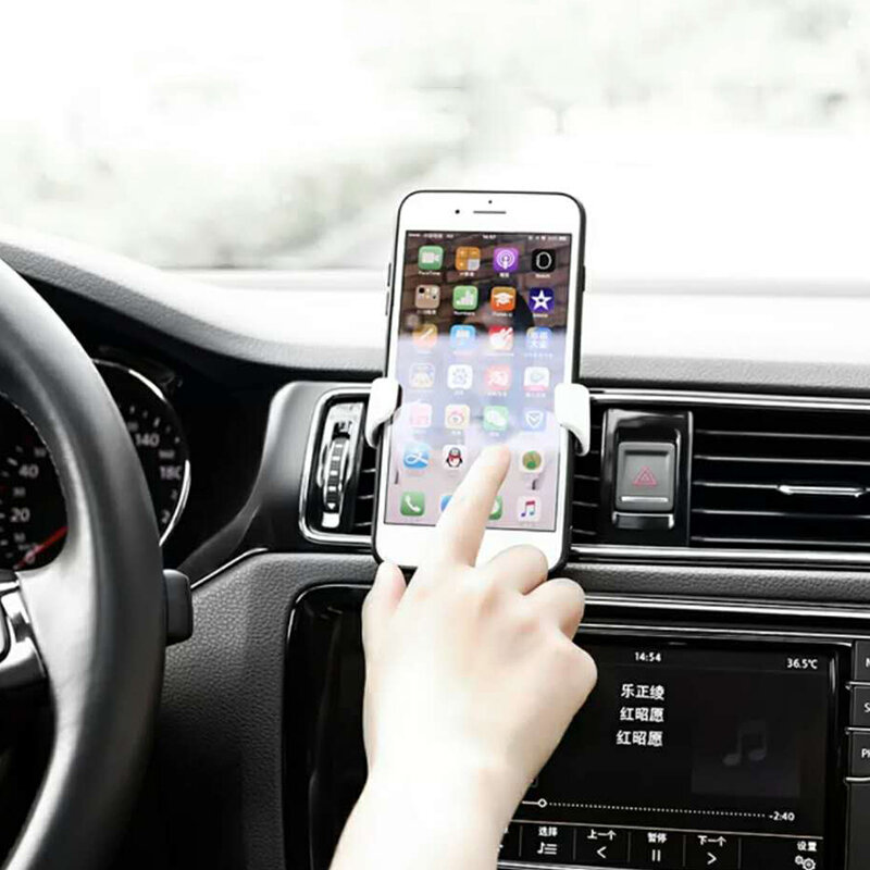Support de téléphone portable universel pour voiture, clip d'aération, support automatique par gravité, support de téléphone portable, support pour iPhone et Samsung