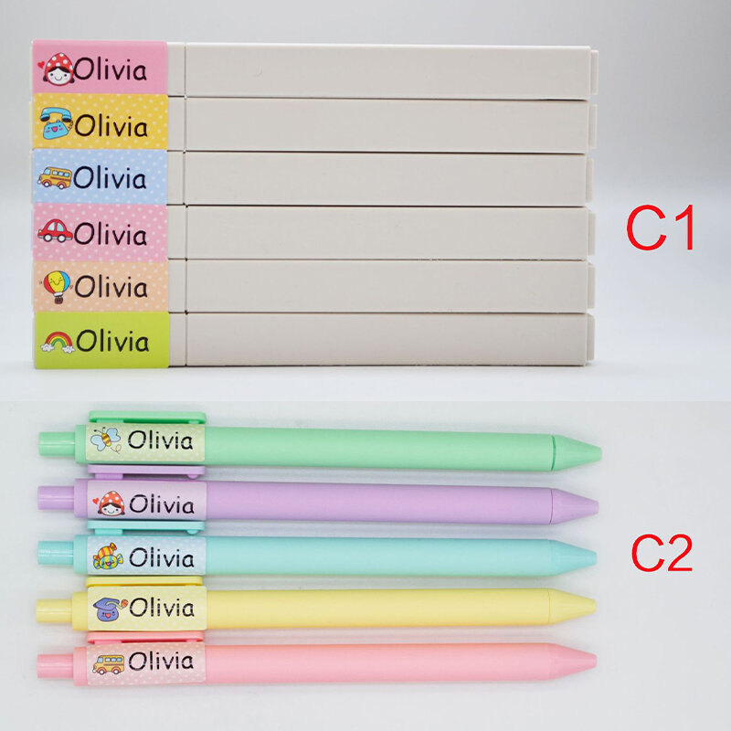 120Pcs Name Tag Sticker Customize Waterproof Stickers Children School Stationery Water Bottle Pencil Kawai Name Labels for Kids