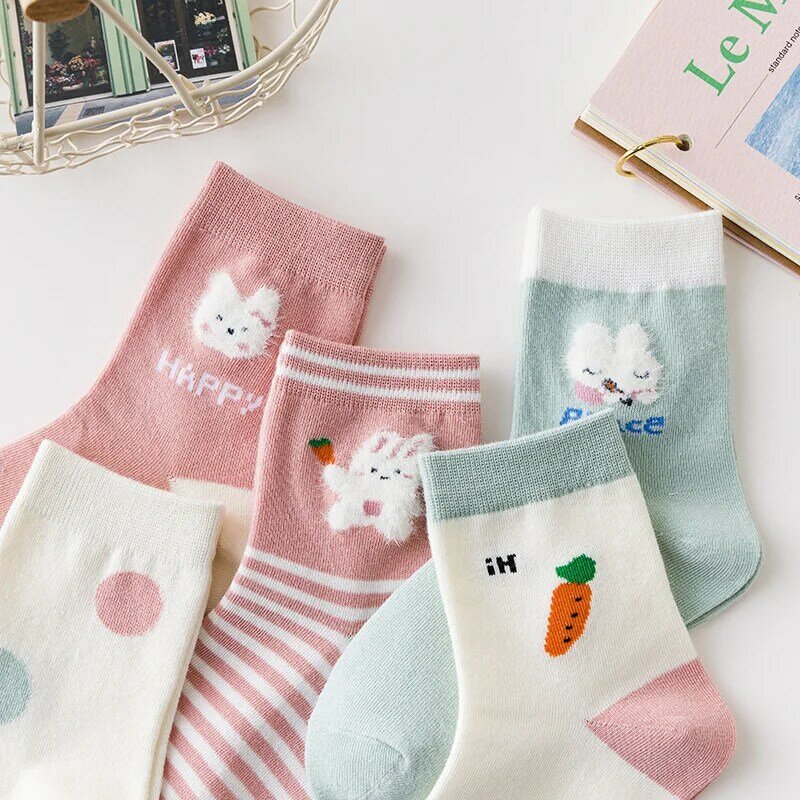 Детские носки для маленьких девочек, весенние хлопковые носки для малышей, детские носки для девочек с мультяшным рисунком Love. Летние носки 8 пар