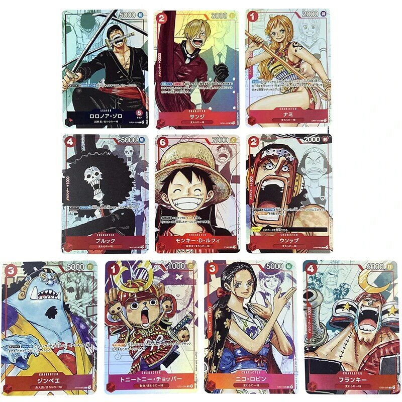 Cartas de Anime de una pieza, réplica de OPCG, versión japonesa, Yamato, Zoro, Luffy, Shanks, juego coleccionable de Hobby