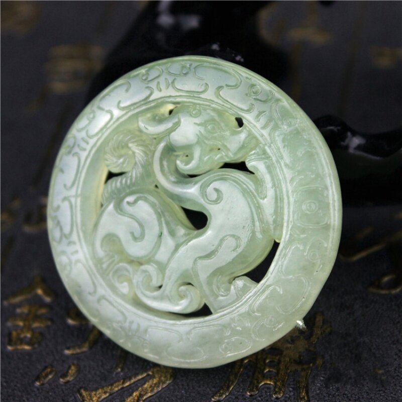 Wholesale Natural Jade Xiuyan Jade Ancient Dragon Imitation Hollow Jade Pendant Hanfu Waist Pendant Ornament Dragon Pendant
