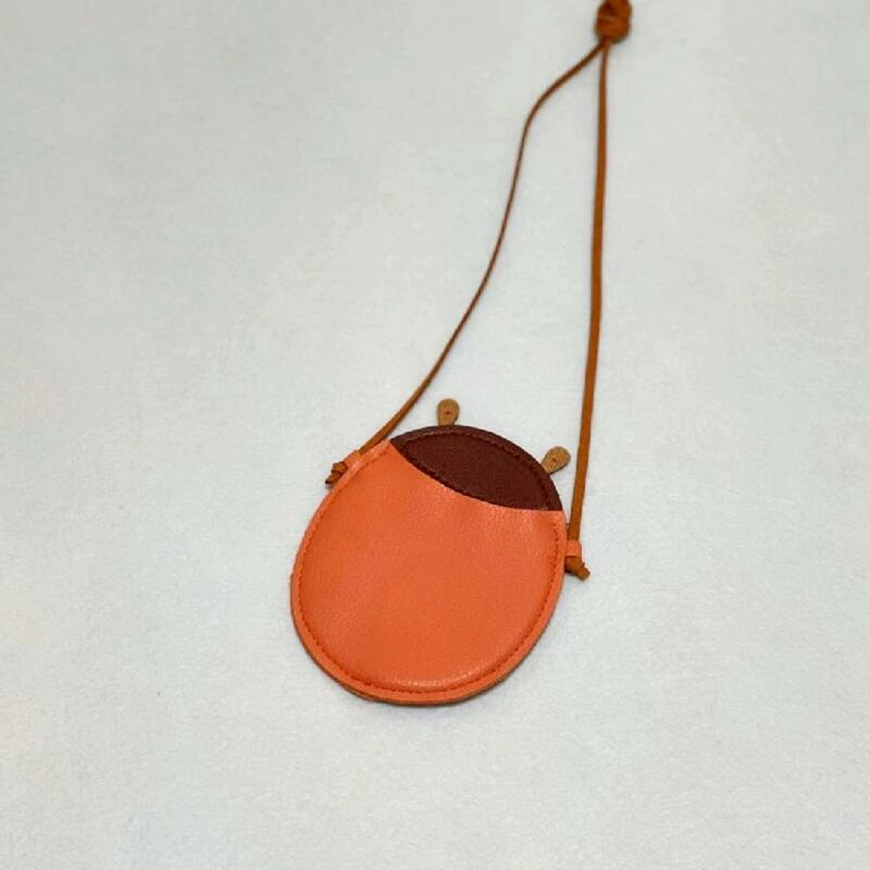 Borsa a tracolla in ecopelle elegante borsa a tracolla a forma di pera di zucca coccinella cinghie sottili regolabili Unisex piccola per la moda