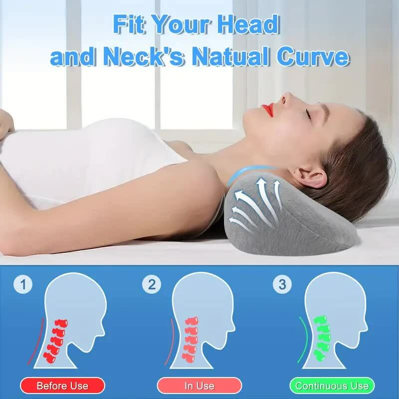 Poduszka z pianki z pamięcią kształtu ortopedyczna poduszka szyjna ergonomia masaż poduszka do spania szyi ulga w bólu powolne odbicie poduszka pościel