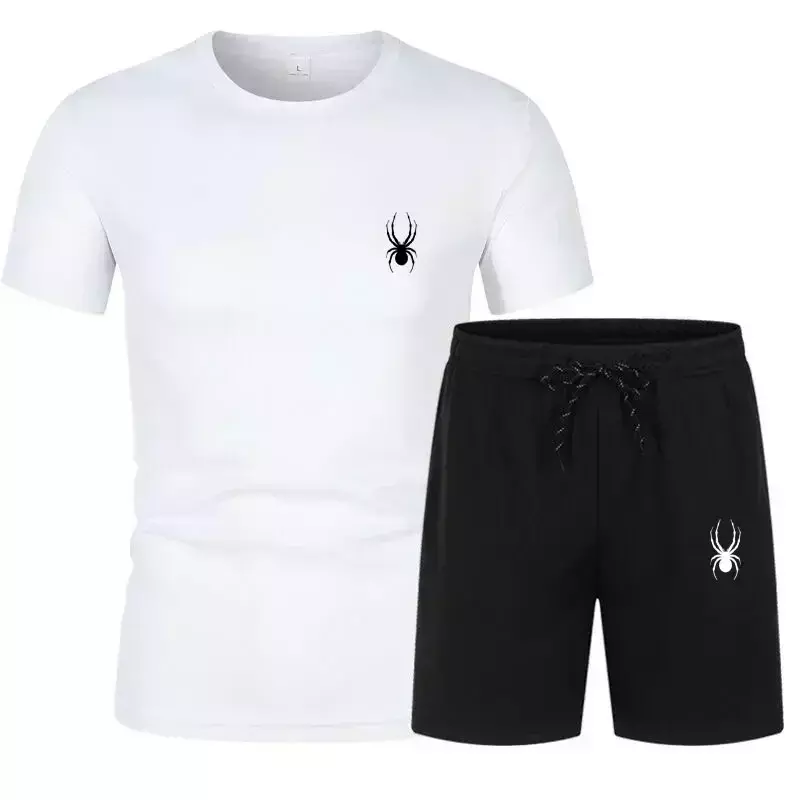Dresy letnie sportowe męskie koszulka treningowa garnitur wygodna oddychająca siateczka zestawy do biegania dres Fitness do biegania
