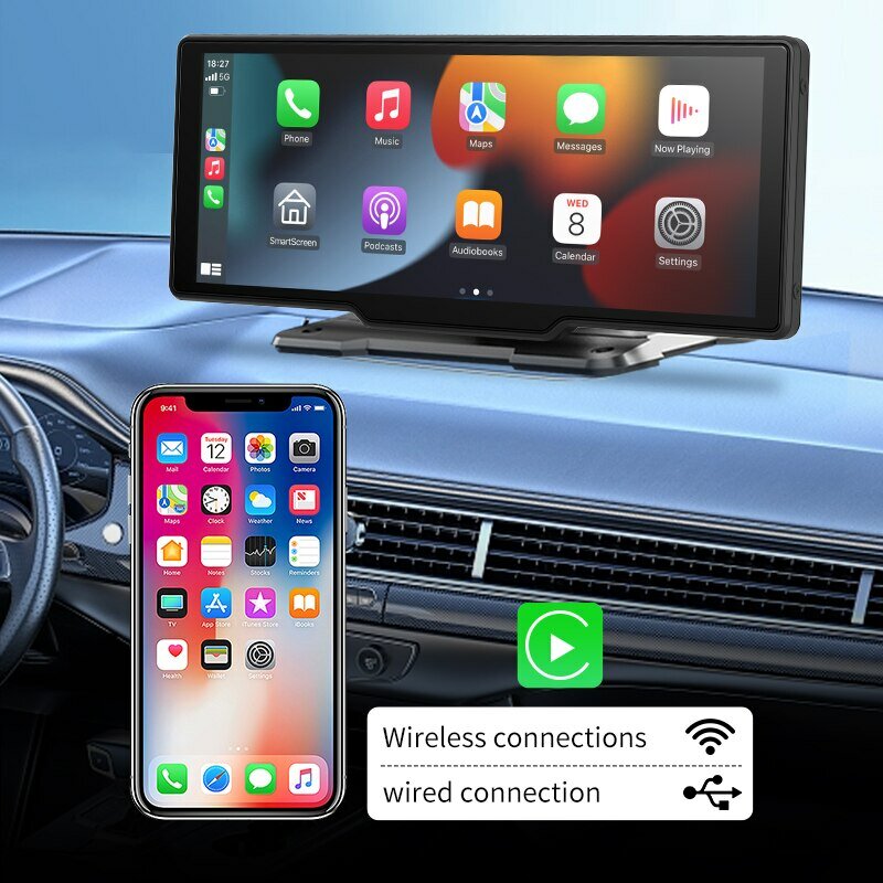 Reproductor multimedia con pantalla táctil de 10,26 pulgadas para coche, autorradio estéreo inalámbrico con Bluetooth, Carplay, MP5, para Apple o Android