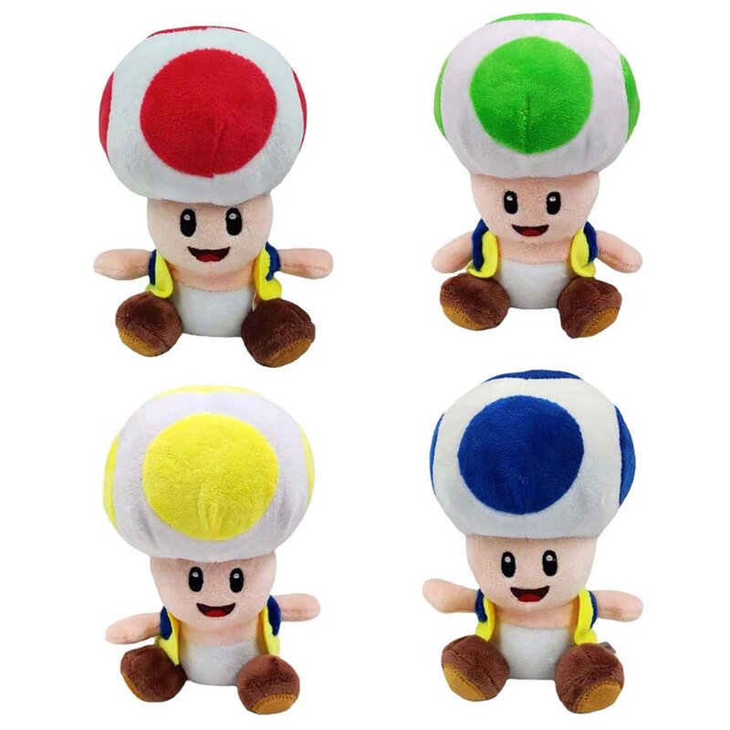 24cm Super Mario Plüsch Puppen Anime Figur Luigi Mario Bros Cosplay weichen ausgestopften Kissen Kinderspiel zeug Kawaii Raum dekoration