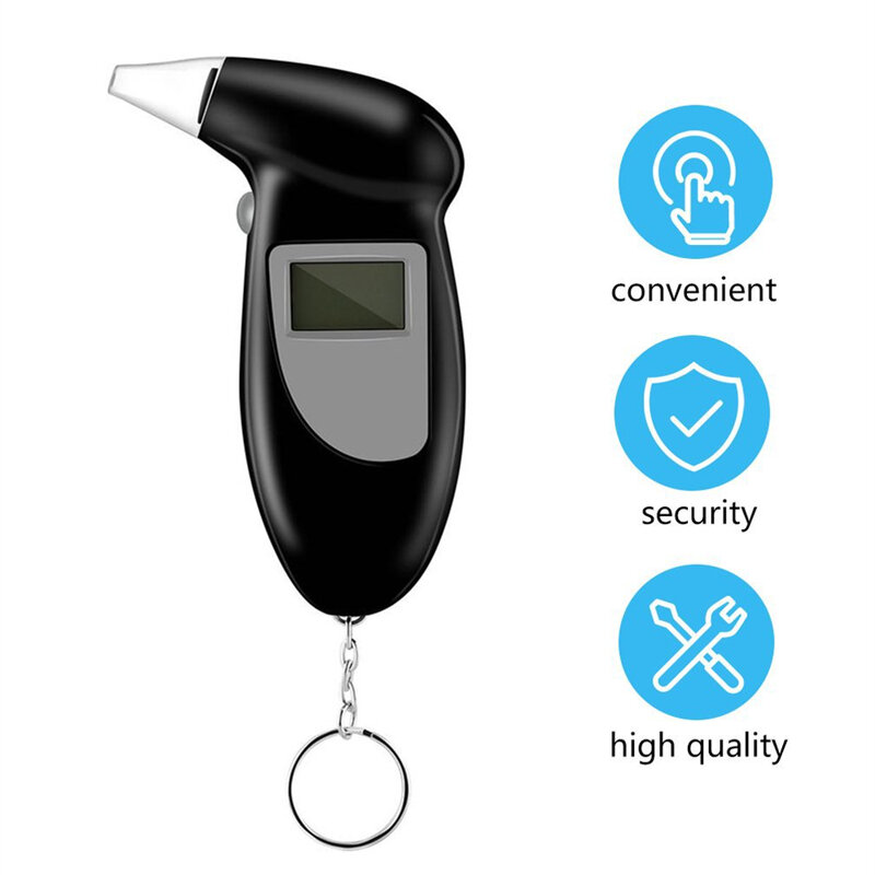 Profissional Handheld Backlight Digital Alcohol Tester Respiração Tester Bafômetro Analisador LCD Detector Luz De Retroiluminação