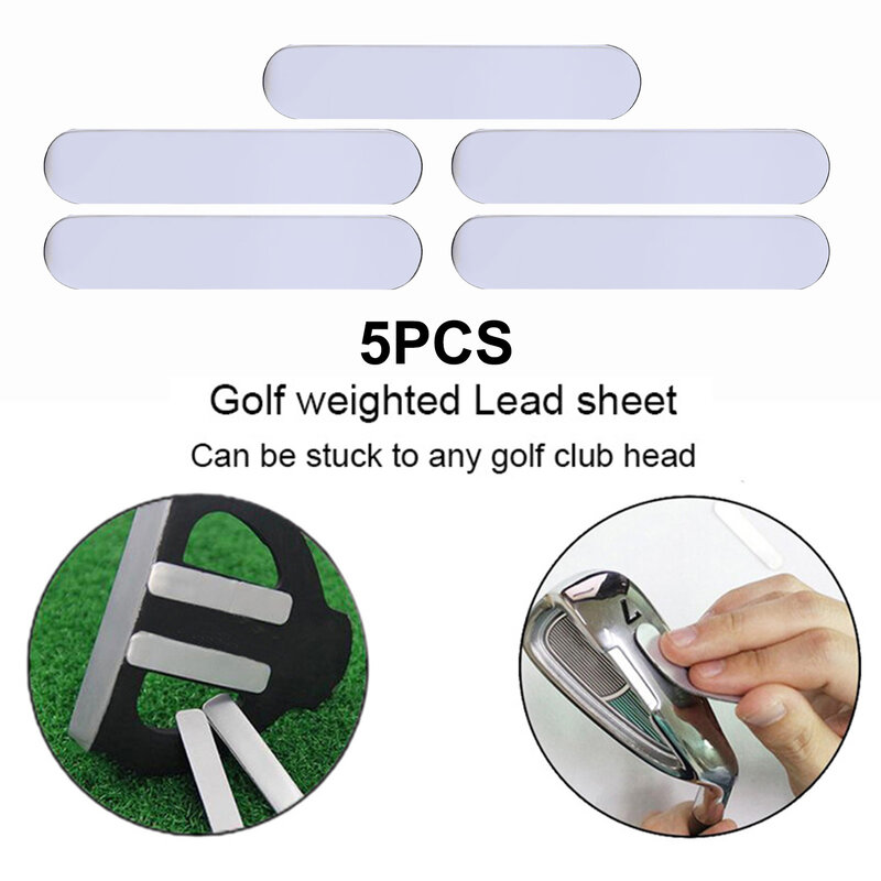 Golf Lead แผ่นกาว Heavy Duty Golf Lead Tape ใช้งานง่าย Iron Putter น้ำหนักตะกั่วเทป