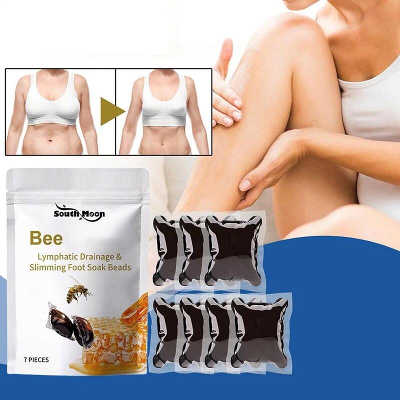 Bee Foot Bath Pack para Emagrecimento, Grânulos naturais Herbal, Cuidados com a desintoxicação do corpo, Produto de saúde