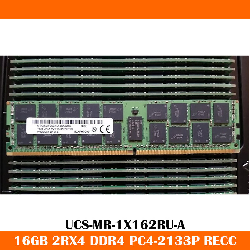 UCS-MR-1X162RU-A 서버 메모리, 16GB 2RX4 DDR4 PC4-2133P RECC RAM 작동, 고급 고속 배송, 고품질, 1 개