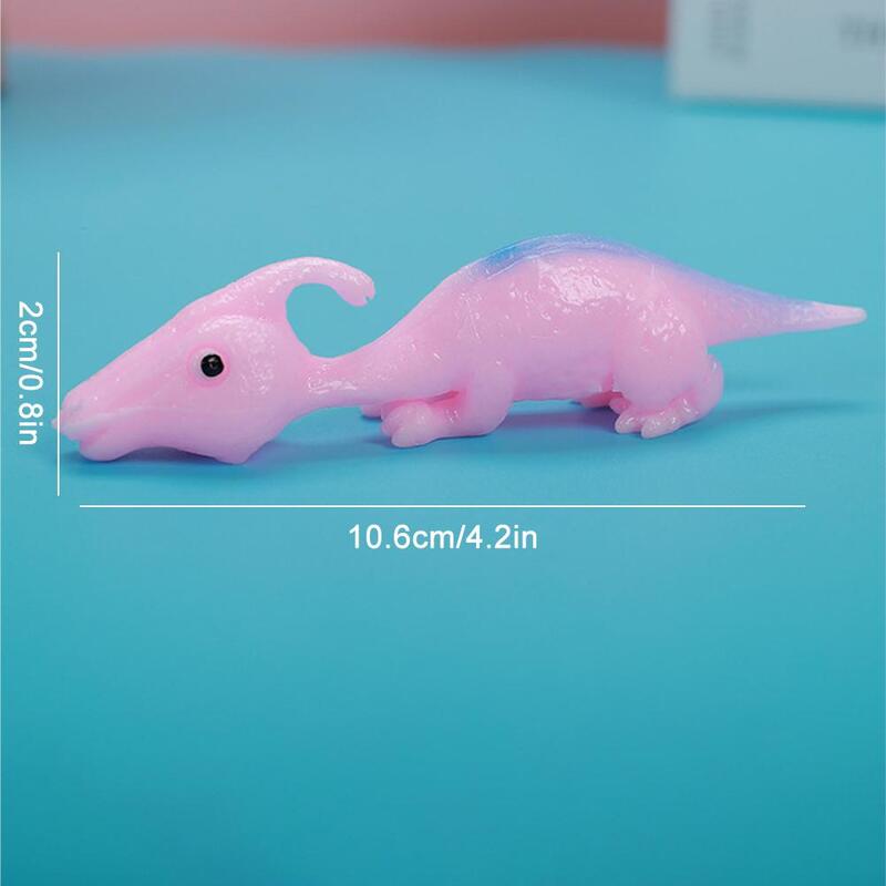 5-50buah mainan dinding lengket katapel dinosaurus jari kreatif untuk anak-anak mainan dinosaurus katapel pereda stres ventilasi