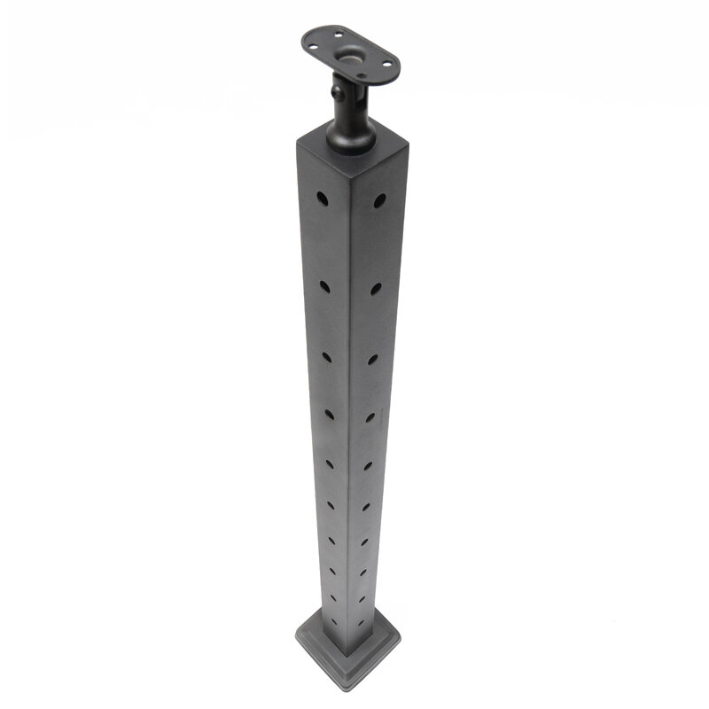 Square Cable Railing Post Stainless Steel Two Sides Pre-Drilled for Wood Concrete Level Deck L-Form