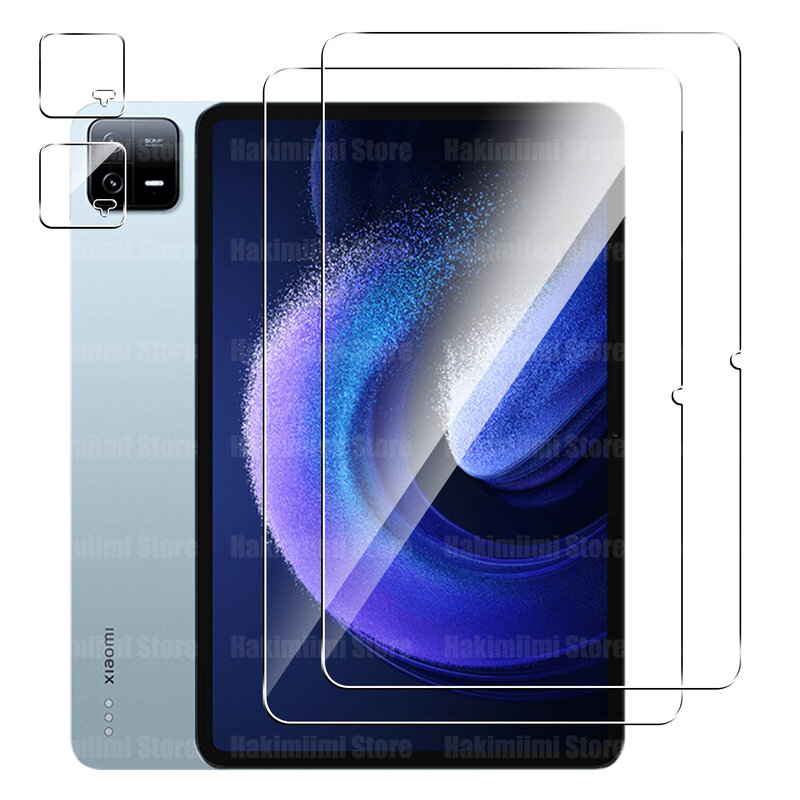 Protetor de tela para Xiaomi Pad 6 Filme de vidro temperado Protetor de lente de câmera Dureza 9H Xiaomi Pad 6 Pro, 11 ", 2023