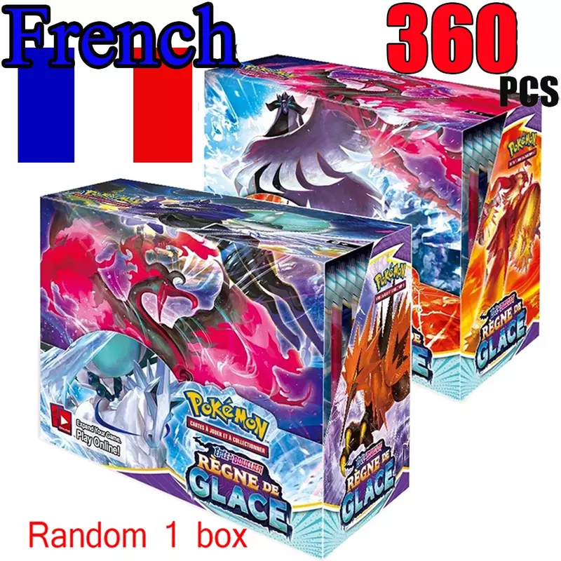 ภาษาฝรั่งเศสคำ Pokemon การ์ด Brilliant ดาว Astral ความมืด Ablaze การ์ดเกม Evolutions Booster สะสมของเล่นเด็กของขวัญ