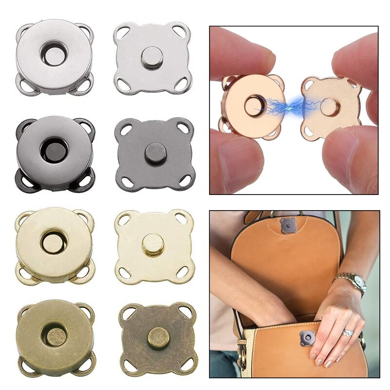 5/1 Set Magnet verschlüsse Knopf Magnet Knopf verschluss Verschluss Druckknöpfe Nähen für DIY Geldbörsen Taschen Kleidung Handtaschen