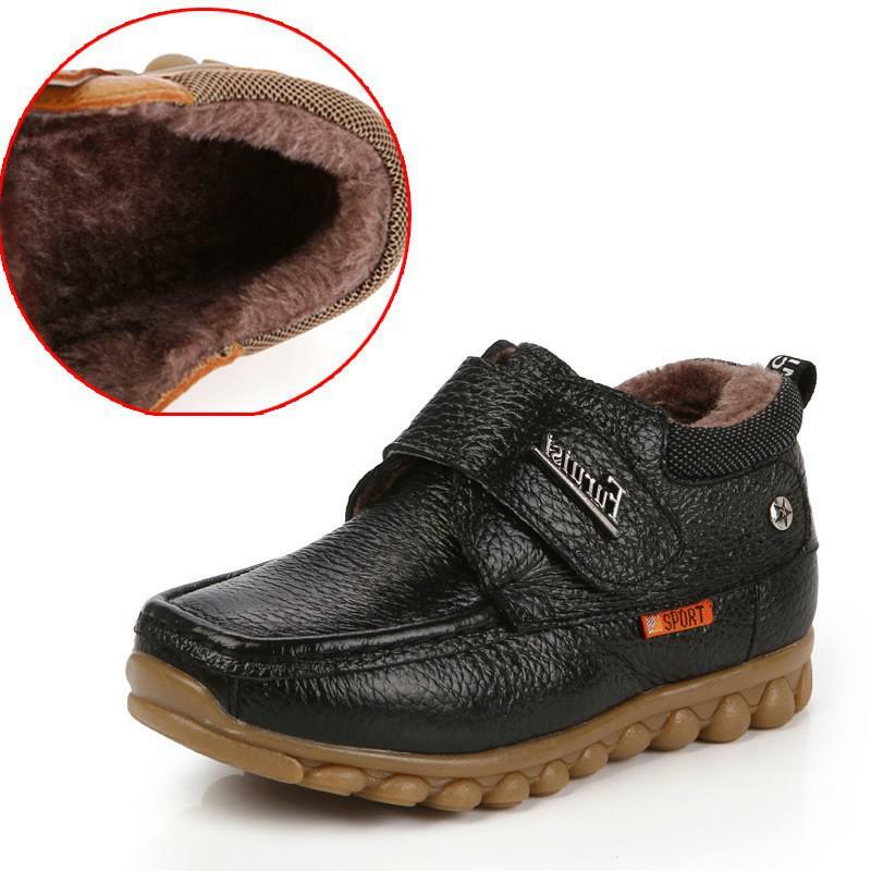 جلد طبيعي الفتيان أحذية للأطفال أكسفورد أحذية الكلاسيكية أطفال مدرسة حذاء بدون كعب البقر Muscler وحيد البازلاء أحذية أسود جديد