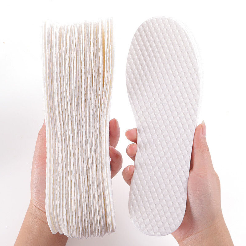 5/10 Pairs jednorazowe wkładki Nature Wood Pulp wkładki oddychające cienkie wchłaniające pot białe wygodne buty klocki dla mężczyzn kobiety