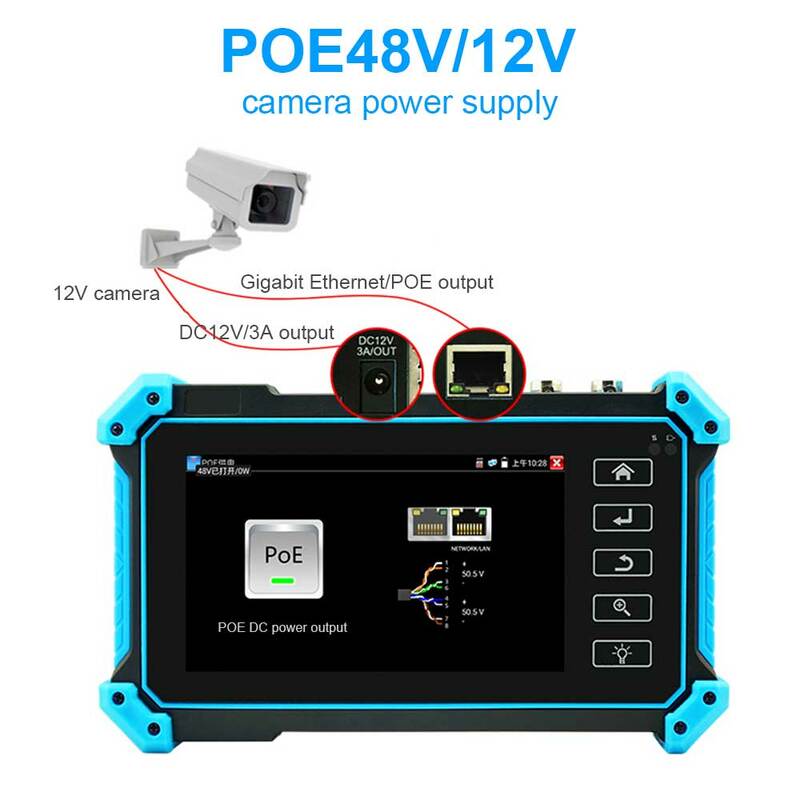 Noyafa-Nf-715 Testador de Câmera IP, Testador de CCTV, 4K, 1080P, 8MP, AHD, CVI, TV, SDI com HDMI, Monitor de Entrada Vga, CCTV, Teste IP
