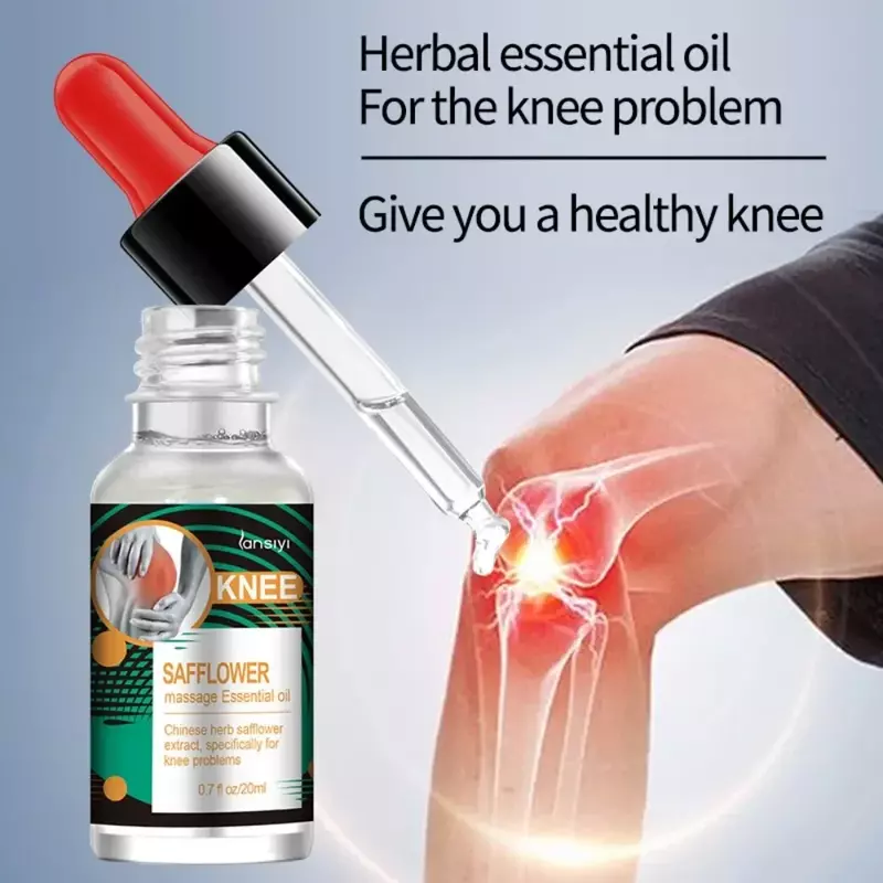 Óleo de açafrão vegetal extraído, massagem do joelho óleo essencial, alívio rápido de reumático, artrite reumatóide, dor articular Muscle, contusão