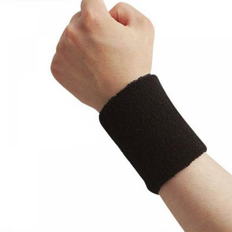 Cotton Sweatband Moisture Wicking Athletic Terry Cloth Wristband for Tennis Basketball Running Gym Working Out