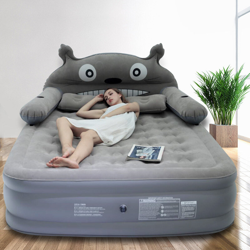 Портативная надувная кровать, несколько размеров, мультяшная атмосферная подушка, утолщенный матрас, коврик для кемпинга на открытом воздухе, новый