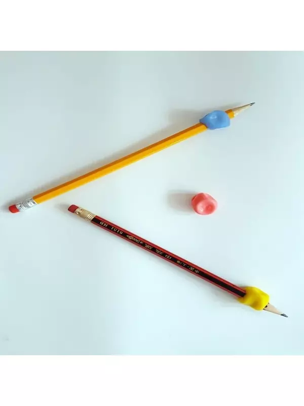10 قطعة قلم رصاص حامل قلم خاص للأطفال الصغار الكتابة مصحح سيليكون غطاء القلم الكتابة الإيدز عقد القرطاسية