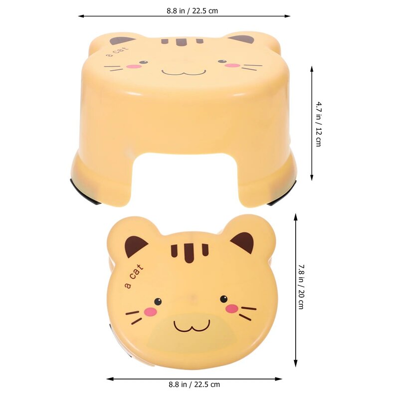 Cartoon Plastic Step Stool for Kids, Toddler Foot, Footstool Chair, Stepping Stools Sit