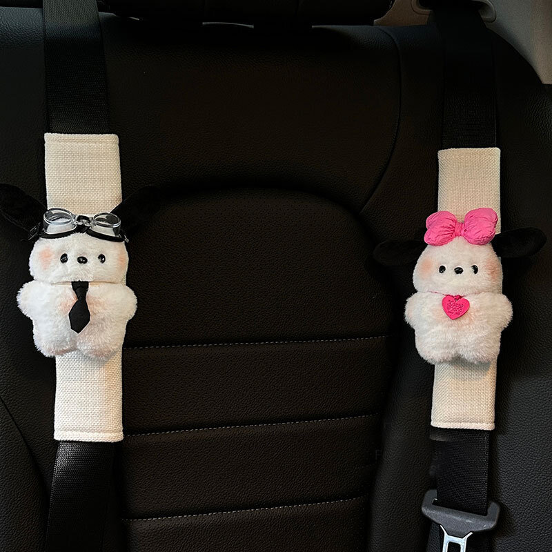 Sanrio полакко, милый автомобильный чехол, кавайный щенок, автомобильная Наплечная накладка, украшение для пары, аксессуары для интерьера автомобиля