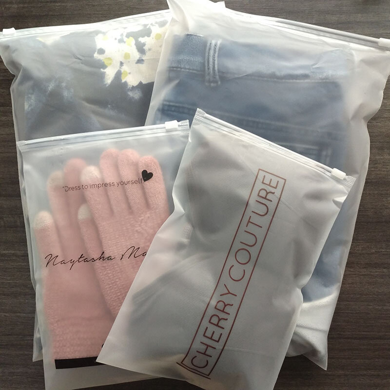 Customized productcustomized printed packaging bag tshirt clothes packaging slider ziplock bag clothing plastic zipper bag